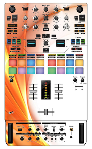 Pioneer DJ DJM S7 Skin Orange Swirl